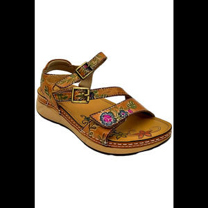 L'Artiste x Jane & Coco Leather Sandals Camel - Medium